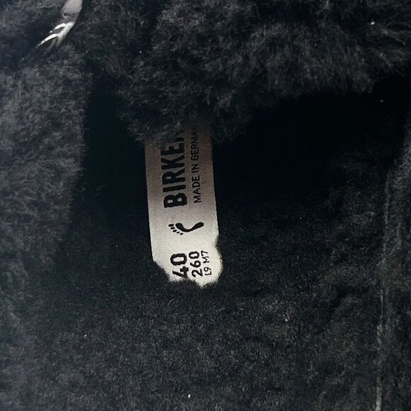 BIRKENSTOCK BOSTON Shearling BIG BUCKLE Clog TEDDY BLACK EU 40 Women US 9- 9.5 - Picture 12 of 12
